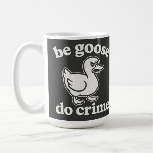 Caneca De Café Ganso Engraçado Comete Crime Design de Tote Caótic