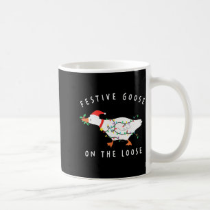 Caneca De Café Ganso Festivo à Solta Engraçado Ganso Bobo Retrô