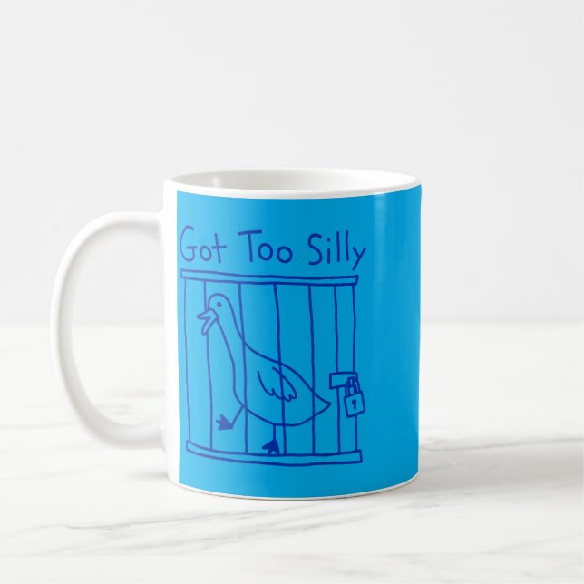 Caneca De Café Ganso Meme Divertido Pato Ganso Passaro Ficou Muit (Esquerda)