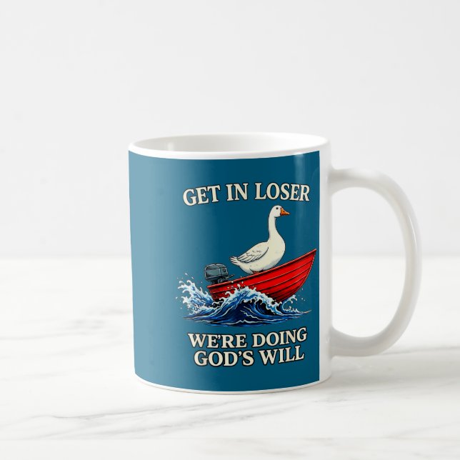 Caneca De Café Ganso pega perdedor estamos fazendo a vontade de d (Direita)