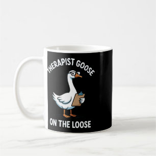 Caneca De Café Ganso Terapeuta à Solta Conselheiro Terapia Mental