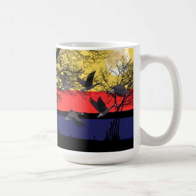 Caneca de Café Gansos Noturnos (Direita)