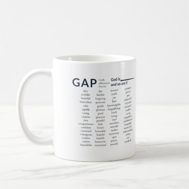 Caneca De Café GAP: Boa Prática de Afirmação (Esquerda)