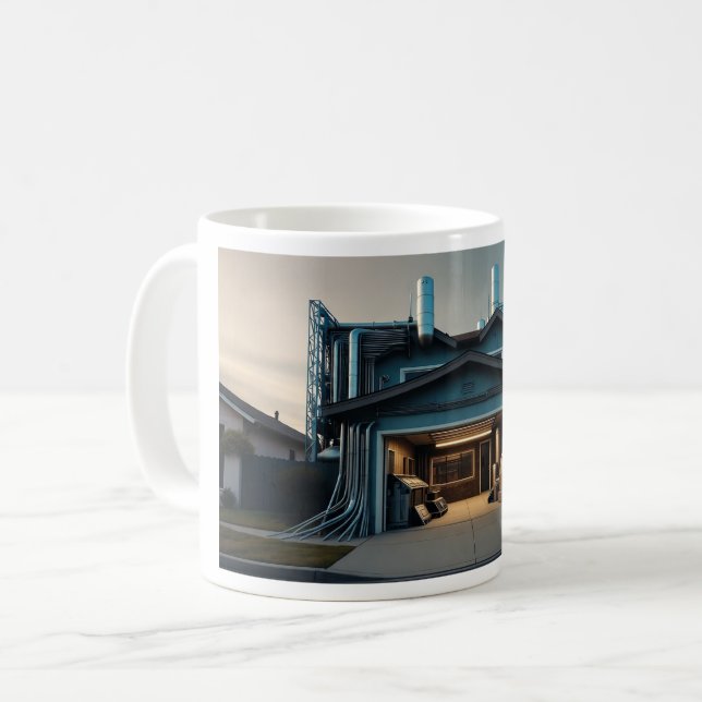 Caneca De Café Garage Tech Upgrade mug (Frente Esquerda)