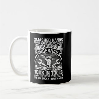 Caneca De Café Garagem Mecânica de Ajuste de Carros de Cara