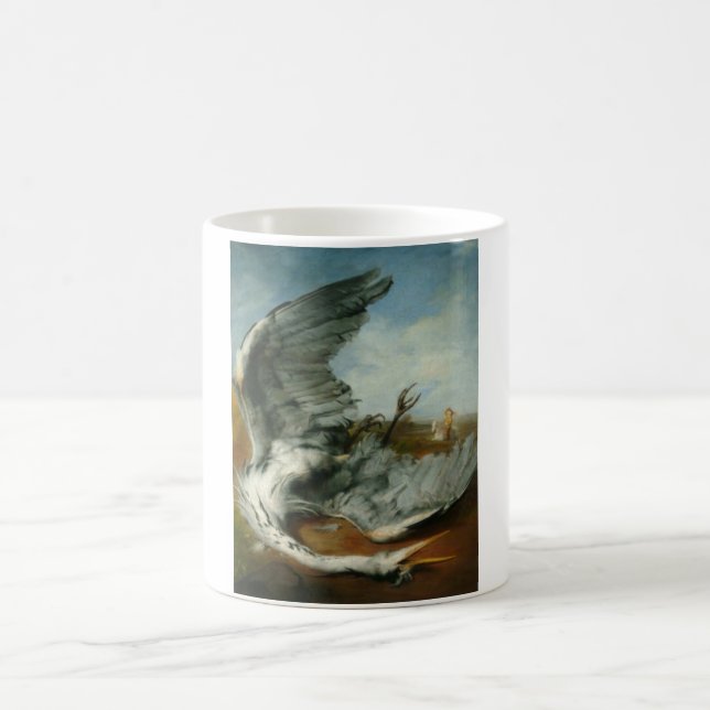 Caneca De Café Garça Ferida (por George Frederick Watts) (Centro)
