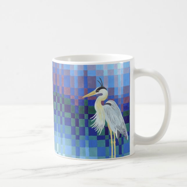 Caneca De Café Garça-real de grande azul (Direita)