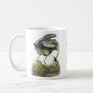 Caneca De Café Garça-real de grande azul, John Audubon