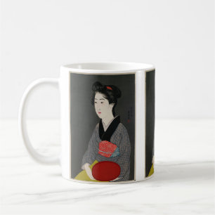 Caneca De Café Garçonete segurando uma bandeja por Hashiguchi Goy