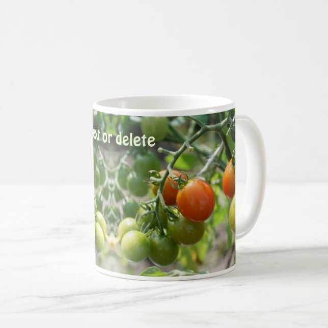 Caneca De Café Garden Cherry Tomates Nature Personalizados (Frente Esquerda)