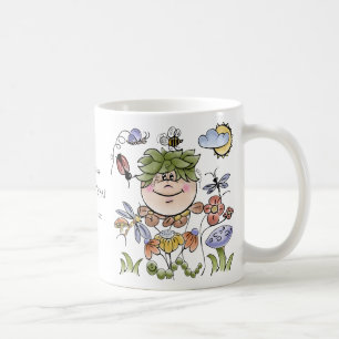 Caneca De Café Garden Fairy Folk Art Baby