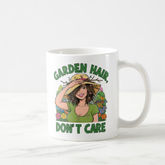 Caneca De Café Garden Hair Don’t Care Funny Gardening Mug