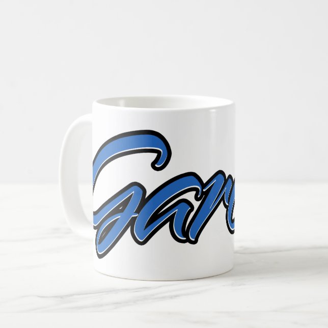 Caneca De Café Gareth Vorname Name blue Tasse Kaffeetasse (Frente Esquerda)