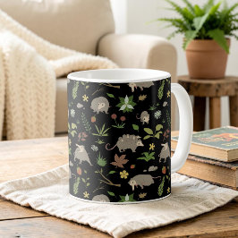 Caneca De Café Gargalhada de Gambá Botânica Escura Cottagecore