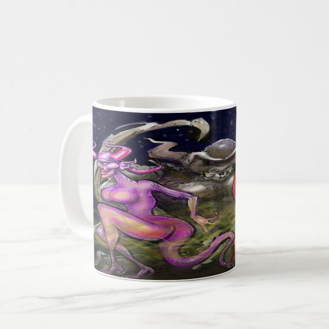 Caneca De Café Gárgula Fada Negra (Frente Esquerda)