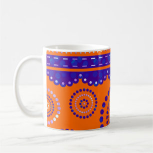 Caneca De Café Garland ARTdeco violet blue + sua cor de fundo
