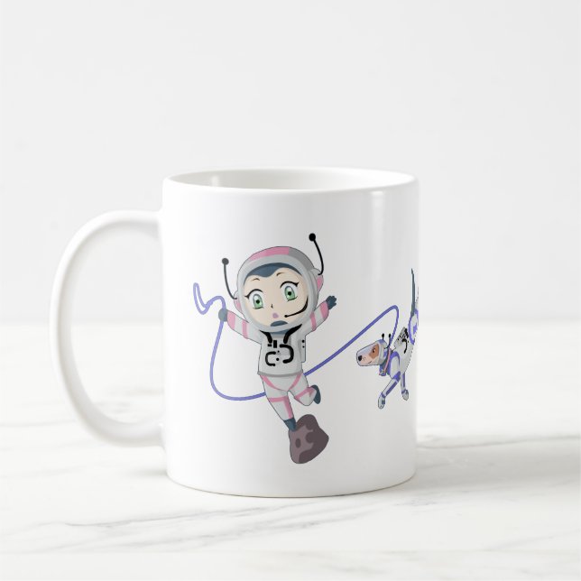 Caneca De Café Garota Asteroide (Esquerda)