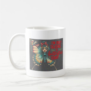 Caneca De Café Garota Borboleta - Só Falando com Borboletas