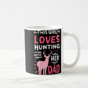 Caneca De Café Garota Caçadora com seu Dia de os pais Pai