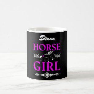 Caneca De Café Garota Cavalo com Nome
