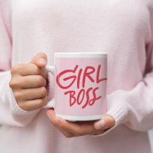 Garota Chefe Negrito Tipografia Vermelho e Rosa Fe