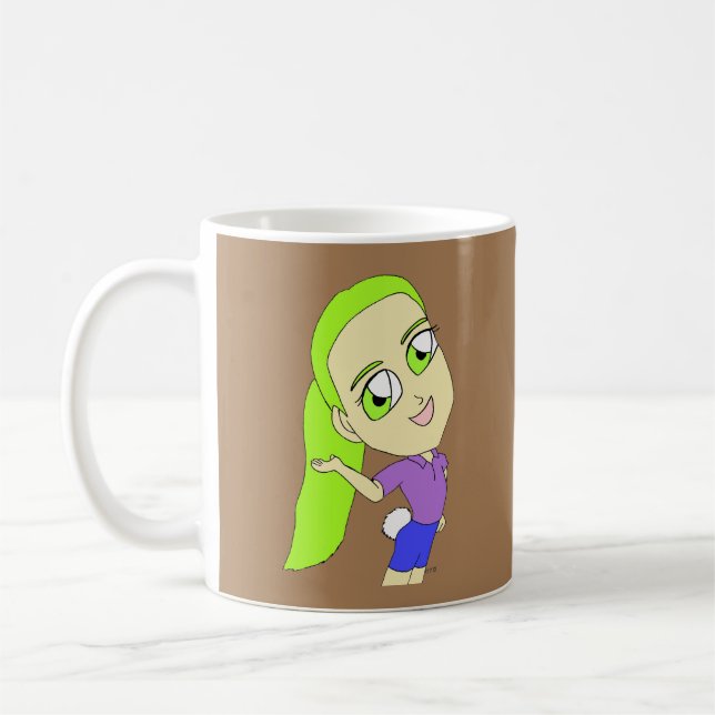 Caneca De Café garota chibi com rabo de coelho (Esquerda)