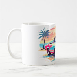 Caneca De Café Garota com carro e natureza dos sonhos