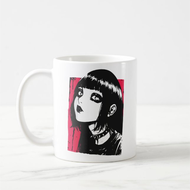Caneca De Café garota de anime de terror (Esquerda)