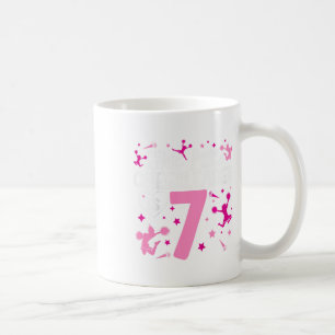 Caneca De Café Garota de Cheerleading de 7 Anos de Idade Aniversá
