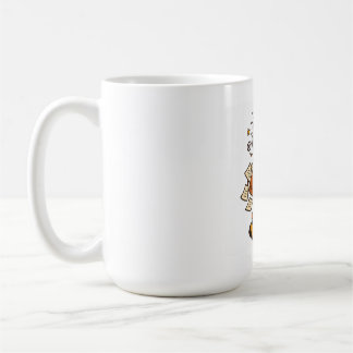 Caneca De Café Garota de Escritório Caótico Retro com Adesivo de