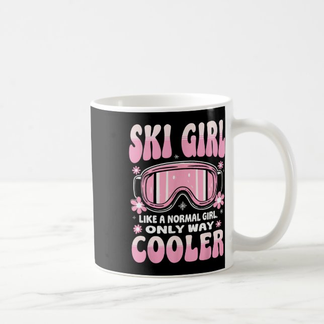 Caneca De Café Garota De Esqui Como Uma Rapariga Normal Só É Muit (Direita)