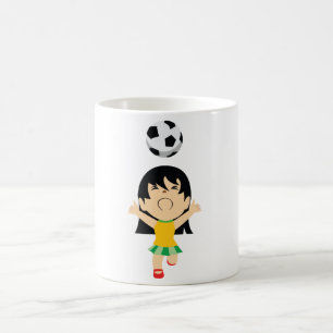 Caneca De Café Garota de futebol