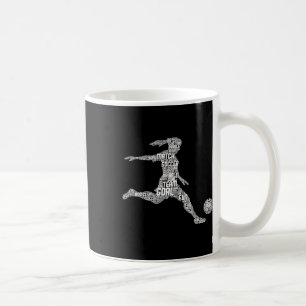 Caneca De Café Garota de Futebol Mulheres Jogadora Juvenil