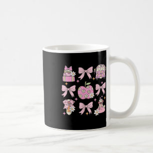 Caneca De Café Garota de Laço Fofo e Feminino Préppy de Volta às 