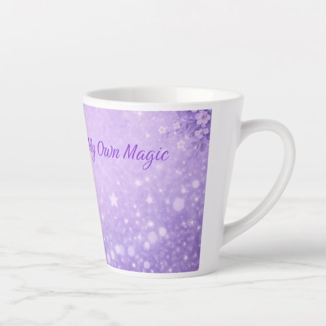 Caneca de Café Garota de Latte Mágico Roxo Present (Direita)