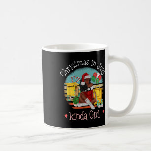 Caneca De Café Garota De Natal Em Julho Tipo Mulher Melanina Papa