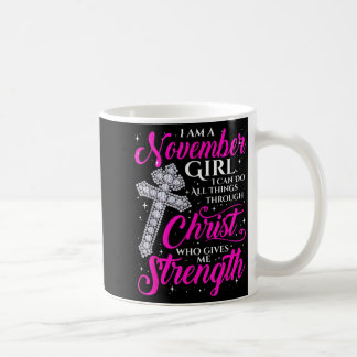 Caneca De Café Garota de Novembro Citação Divertida Frase Cristã