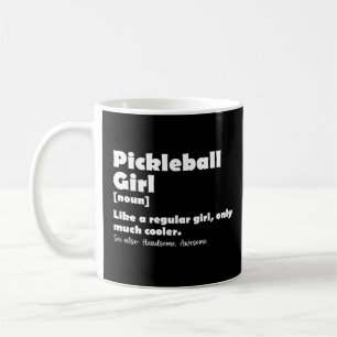 Caneca De Café Garota de Pickleball Definição Engraçada Pickle Ba