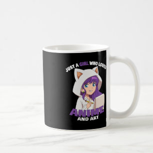 Caneca De Café Garota do Anime Só uma Garota que Ama Anime e Arte