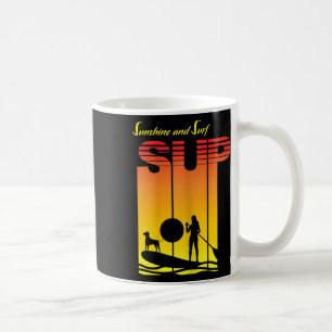 Caneca De Café Garota do Sup Cachorro Stand Up Paddle Board Reman