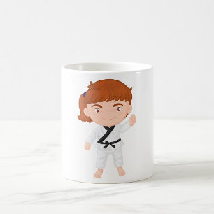 Caneca De Café Garota Fazendo Karate Mug