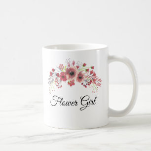 Caneca De Café Garota Flor Cura-d-Água Buquê Rosa