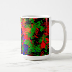 Caneca De Café Garota Flor Perdida Na Floresta - Abstrato Colorid