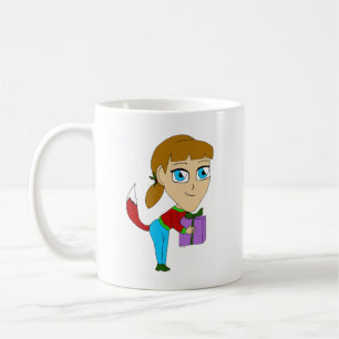 Caneca De Café garota foxi chibi