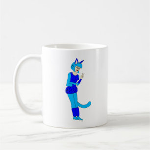 Caneca De Café garota-gato  