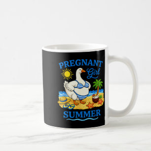 Caneca De Café Garota Grávida Verão Funny Goose Praia Mãe para Se