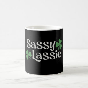 Caneca De Café Garota Irlandesa do Dia de São Patrício Sassy Lass