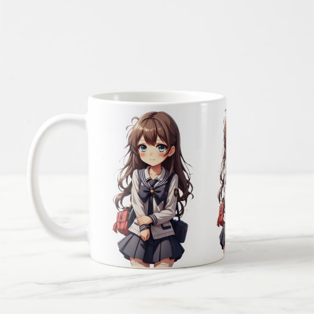 Caneca De Café Garota japonesa da escola de animação (Esquerda)