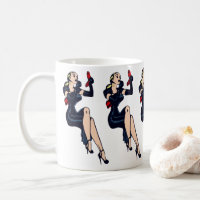 Garota Pinup de Glamour Retro Loira Bonita Vintage