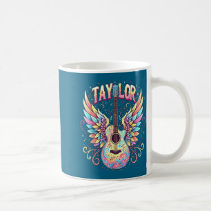 Caneca De Café Garota retrô taylor primeiro nome groovy 70's 80's